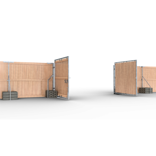 Mobile fence base | plate of concrete | Length: 700 mmHeight: 130 mmWidth: 190 mmwith 4 holes ( 46 mm)25 kg